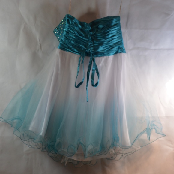 Tulle, Sequin, Beaded, Strapless Dress SZ XL - Picture 6 of 9